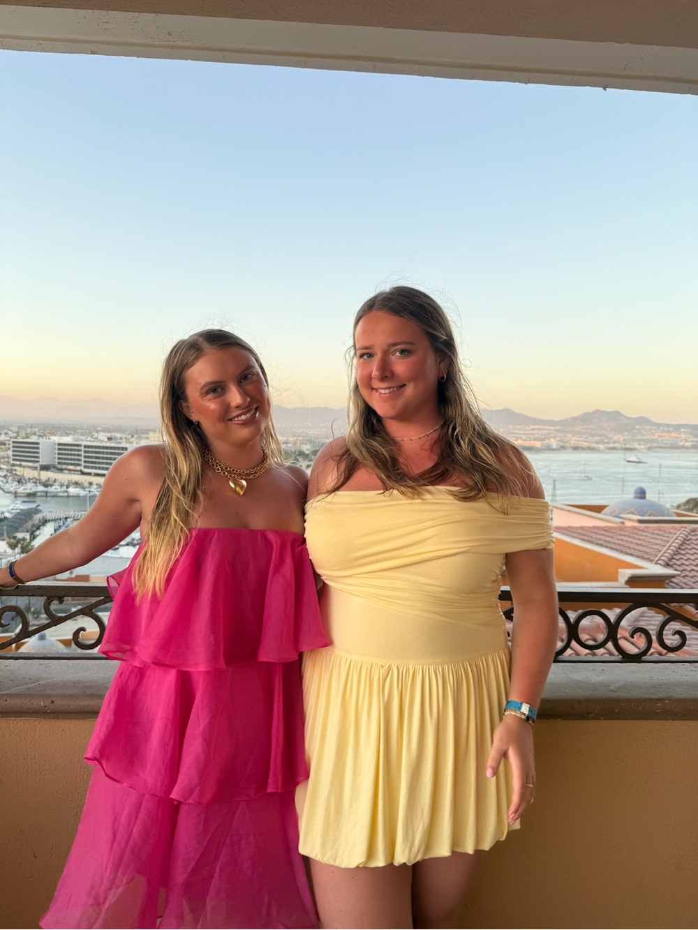Strapless Tiered Fuchsia Dress